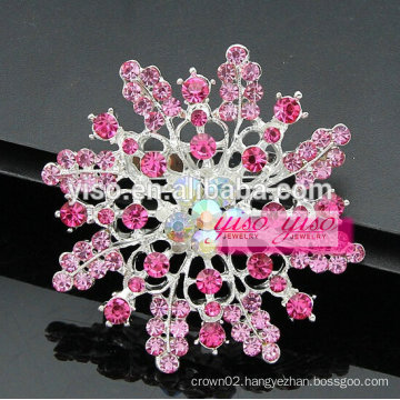 snowflake flower crystal starburst flower brooch